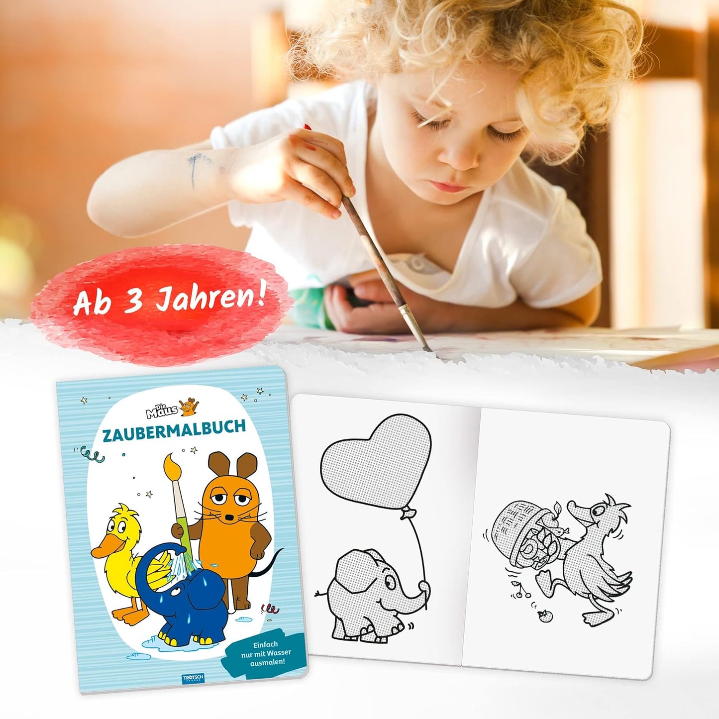 Trötsch Malbuch Die Maus Zaubermalbuch: Malbuch Ausmalbuch (Unser Sandmännchen)