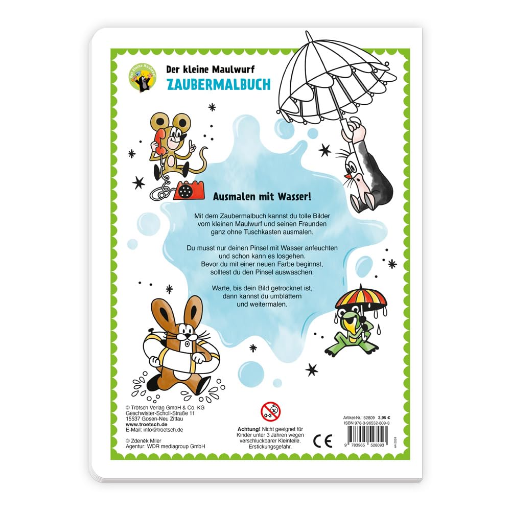 Trötsch Der kleine Maulwurf Malbuch Zaubermalbuch: Malbuch Ausmalbuch