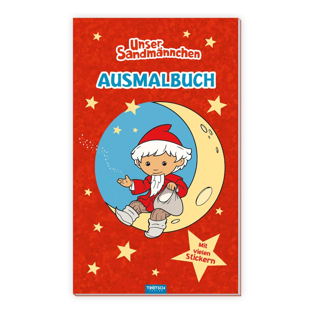 Trötsch Unser Sandmännchen Malbuch Ausmalbuch mit Stickern: Beschäftigungsbuch Ausmalbuch Malbuch