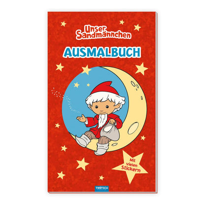 Trötsch Unser Sandmännchen Malbuch Ausmalbuch mit Stickern: Beschäftigungsbuch Ausmalbuch Malbuch