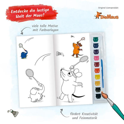 Trötsch Die Maus Malbuch mit Tuschkasten und Pinsel: Beschäftgungsbuch Ausmalbuch