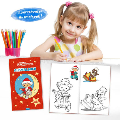 Trötsch Unser Sandmännchen Malbuch Ausmalbuch mit Stickern: Beschäftigungsbuch Ausmalbuch Malbuch