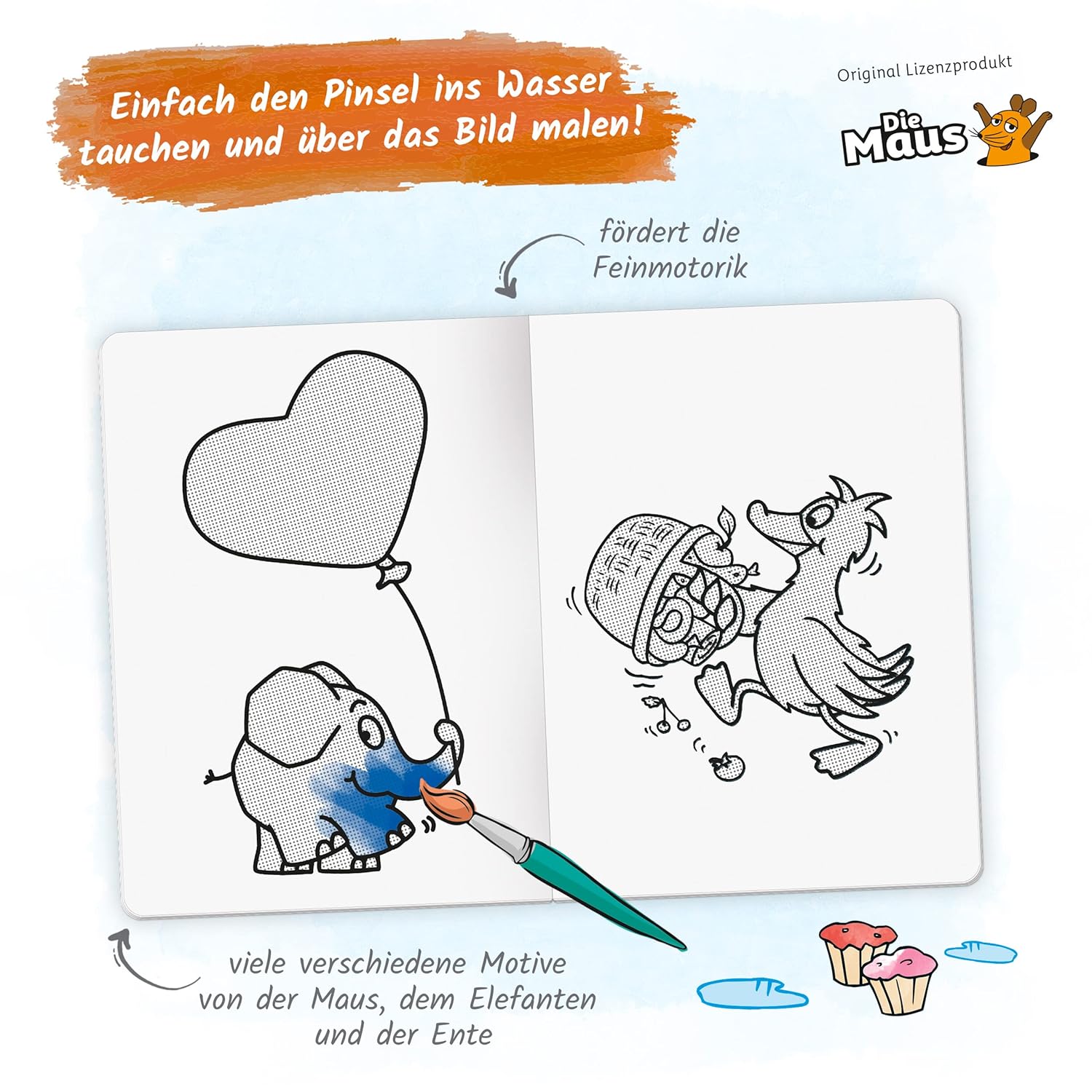 Trötsch Malbuch Die Maus Zaubermalbuch: Malbuch Ausmalbuch (Unser Sandmännchen)